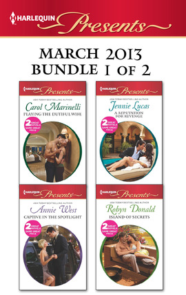 Title details for Harlequin Presents March 2013 - Bundle 1 of 2: Playing the Dutiful Wife\Expecting His Love-Child\A Reputation for Revenge\The Greek Billionaire's Baby Revenge\Captive in the Spotlight\Blackmailed Bride, Innocent Wife by Carol Marinelli - Available